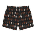 Horse Pattern Swim Trunks — All-Over Print Equestrian Beach Shorts