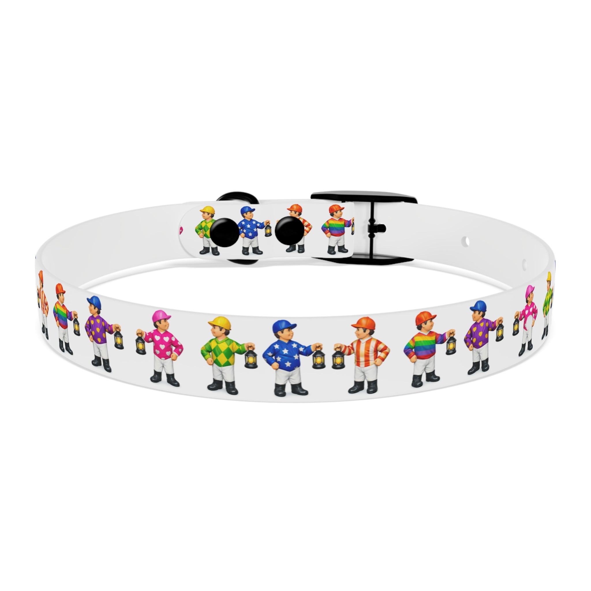 Comical lawn jockey waterproof dog collar