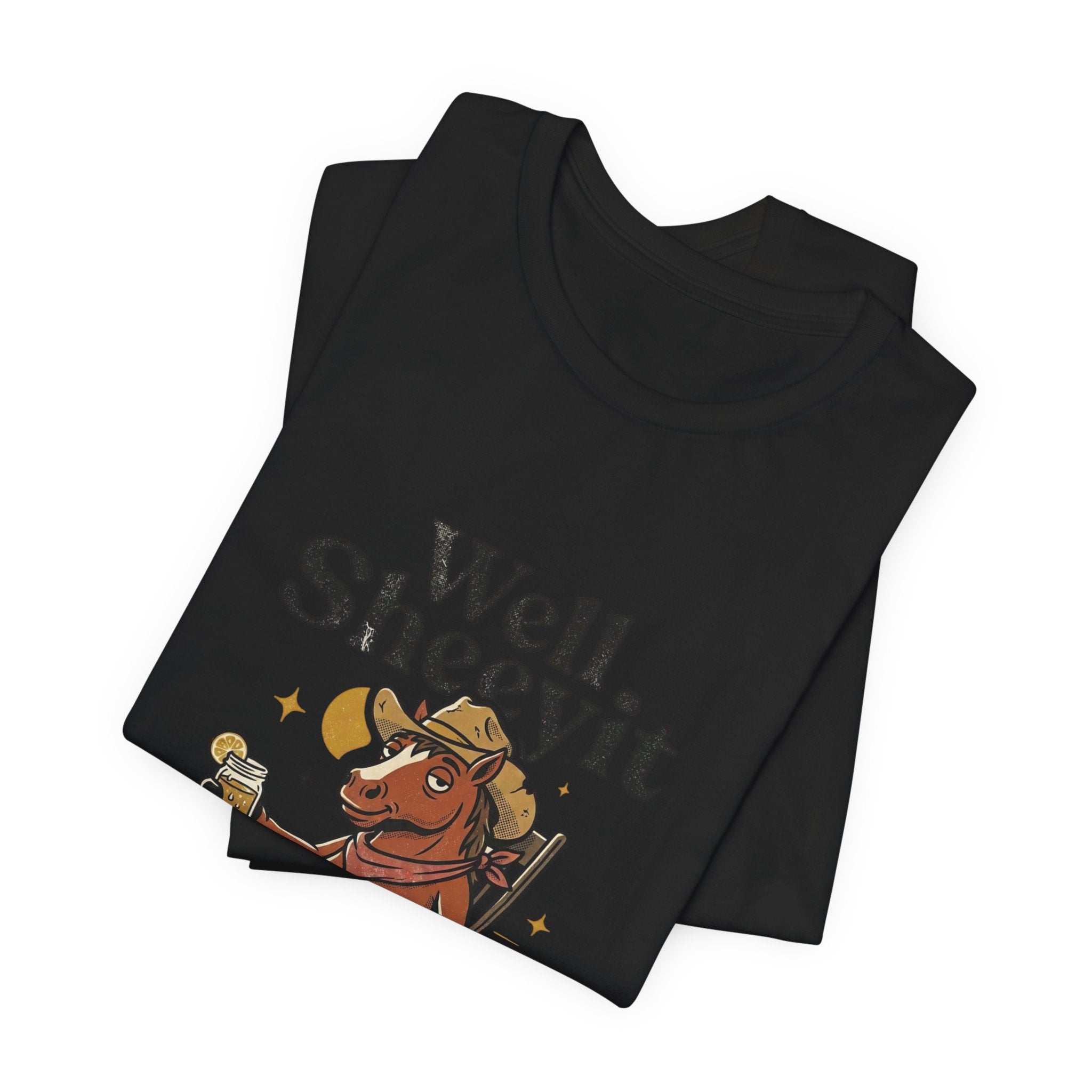 Well Sheeyit Horse Tee | Vintage Southern, Western Retro Distressed Graphic