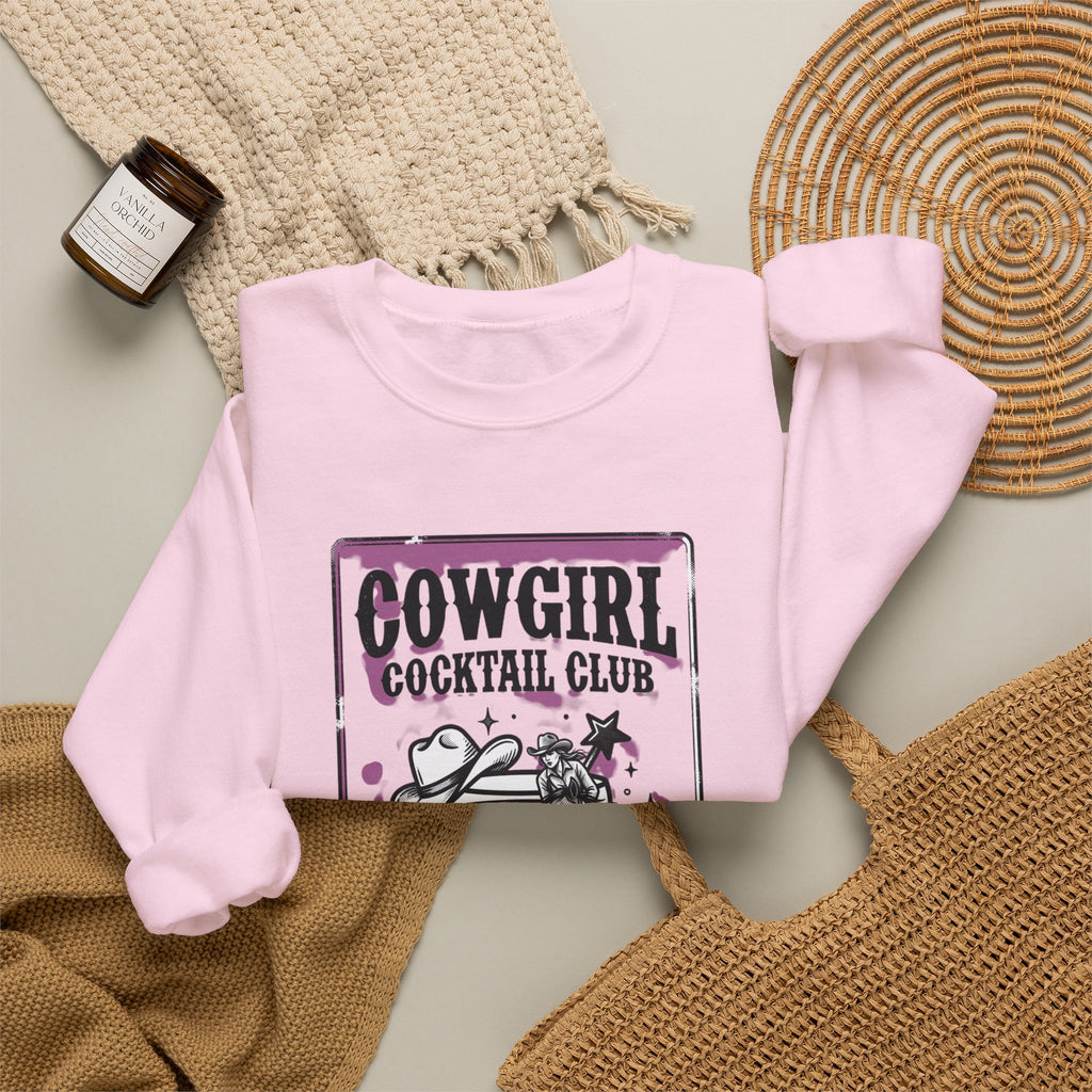 Cowgirl Cocktail Club Crewneck | Country Aesthetic, Western Graphic