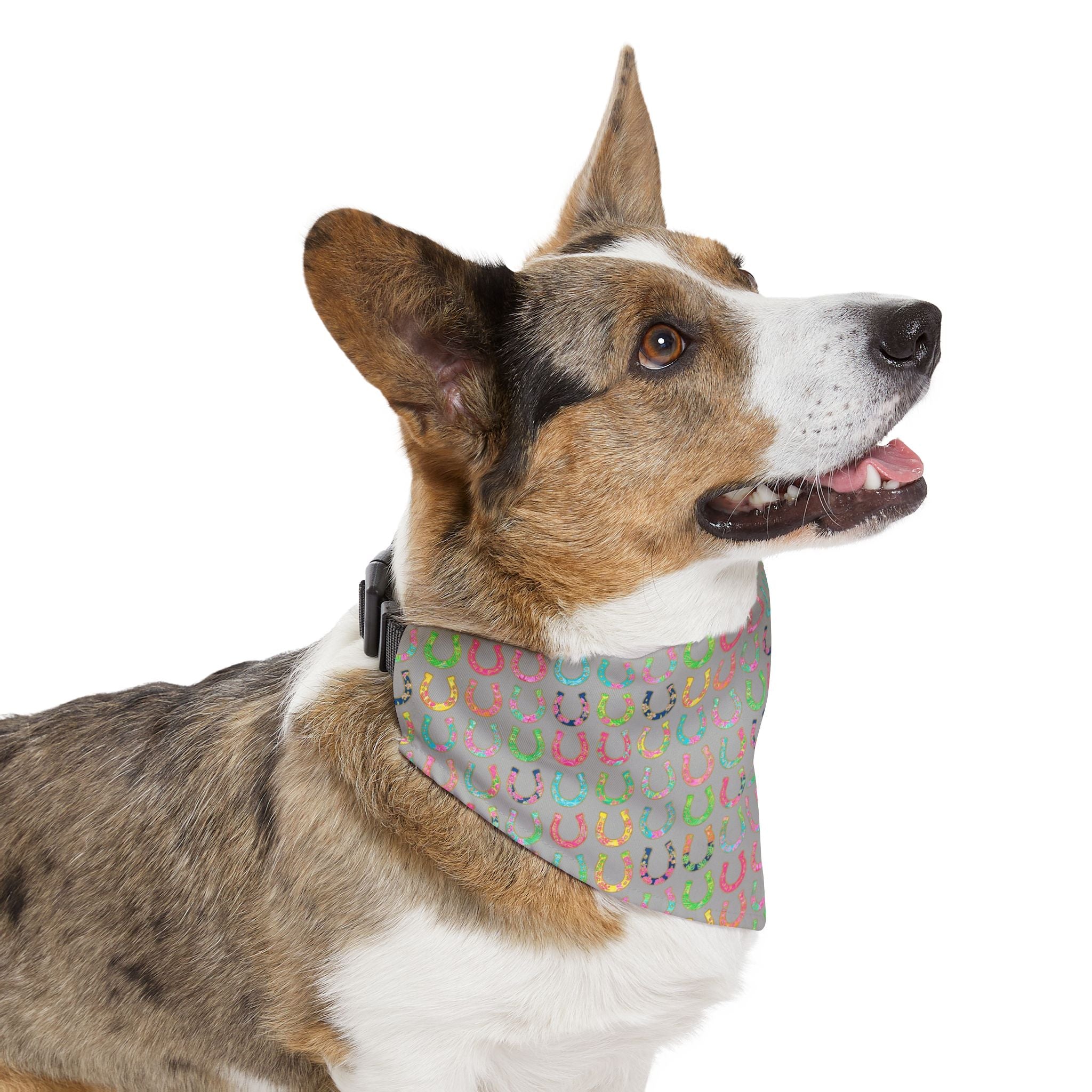 Pastel Horseshoe Bandana Collar for Dogs – Lucky Pet Scarf