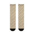 Elegant soft color equestrian print horse head sock design