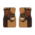 Funny Grinning Horse Car Mats — Front Seat Auto Floor Mats (2-Pack)