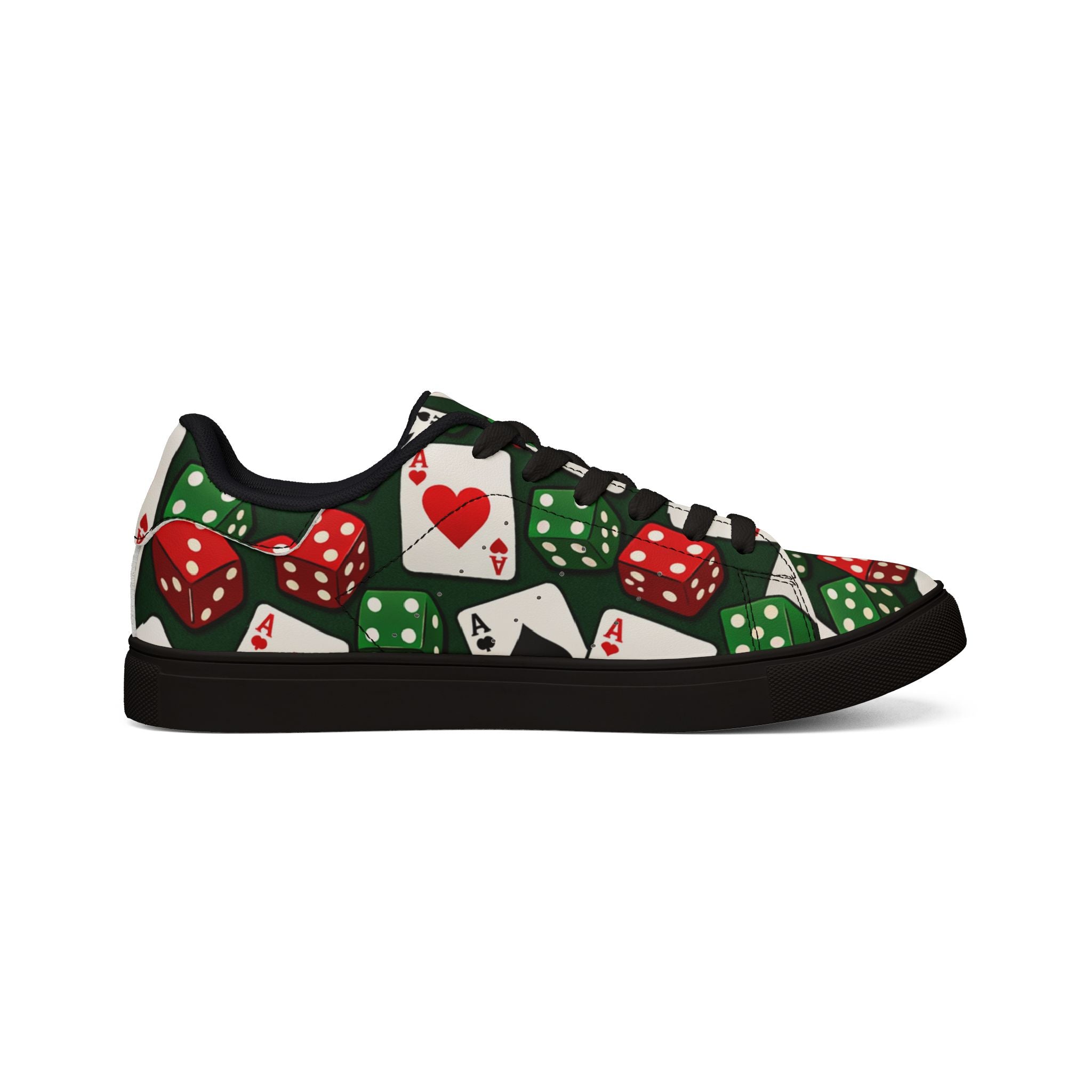 Low Top Sneakers — Casino Cards and Dice Pattern