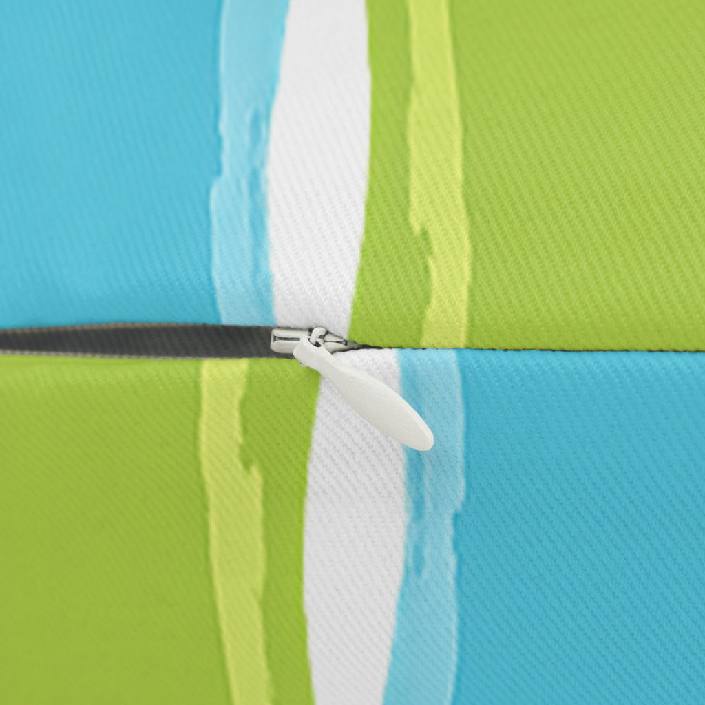 Colorful Stripe Lumbar Pillow — Bright Summer Accent Cushion