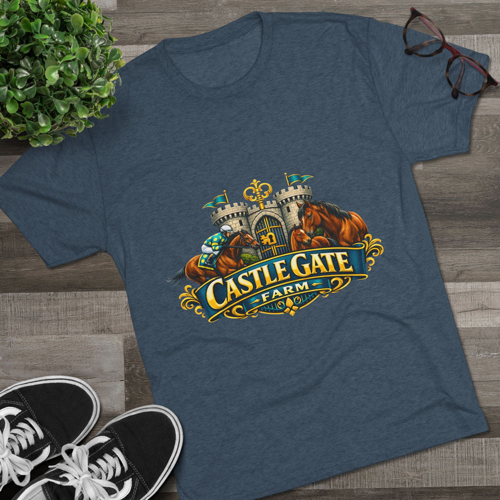 Castle Gate Farm T-Shirt – Retro Crest Logo Tee for Farm Lovers