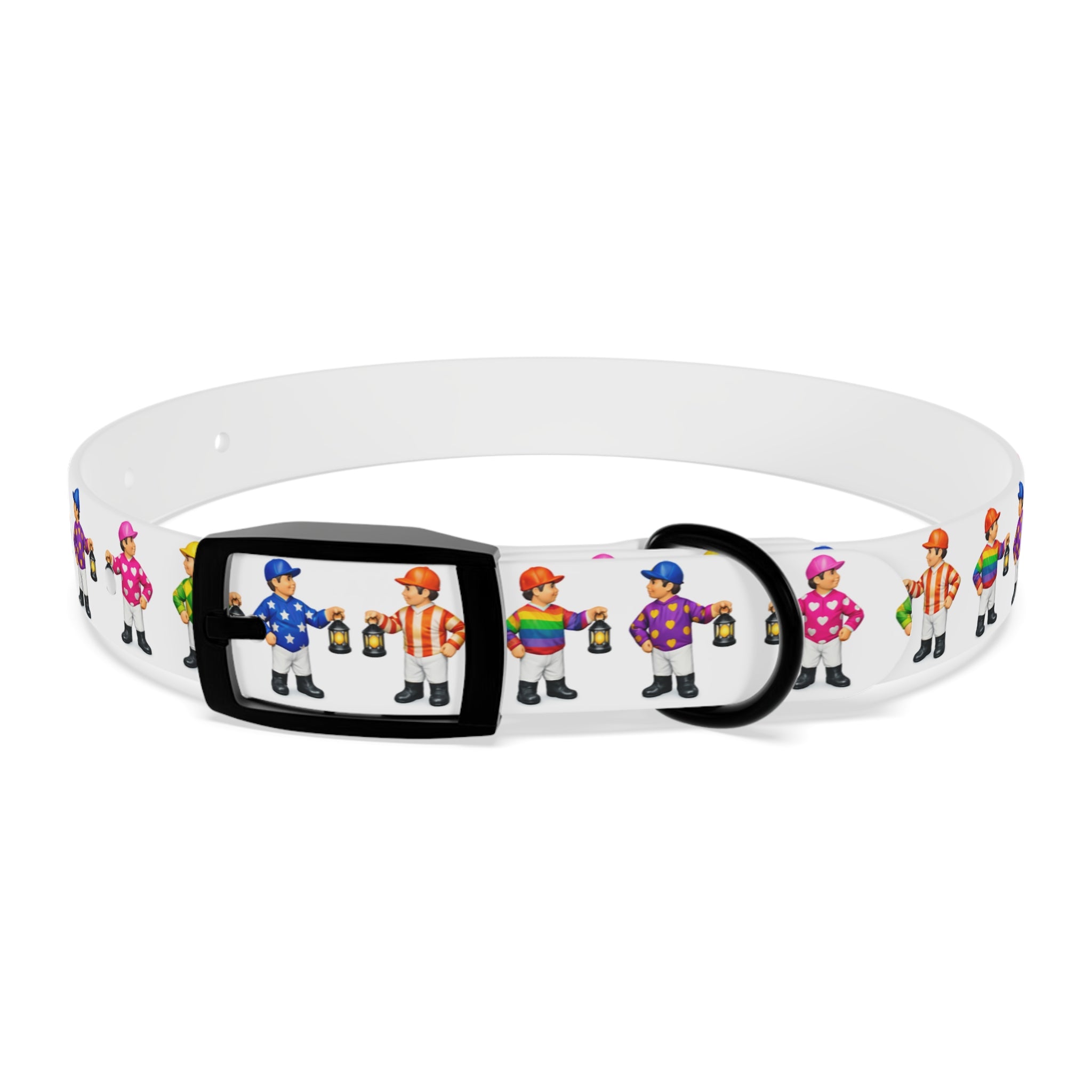 Comical lawn jockey waterproof dog collar