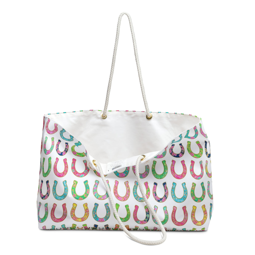 Lucky whimsical horseshoe Weekender Bag