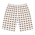 Duck Horse Pattern Men's Board Shorts — Cute Retro Rubber Horse Duck Swim Trunks