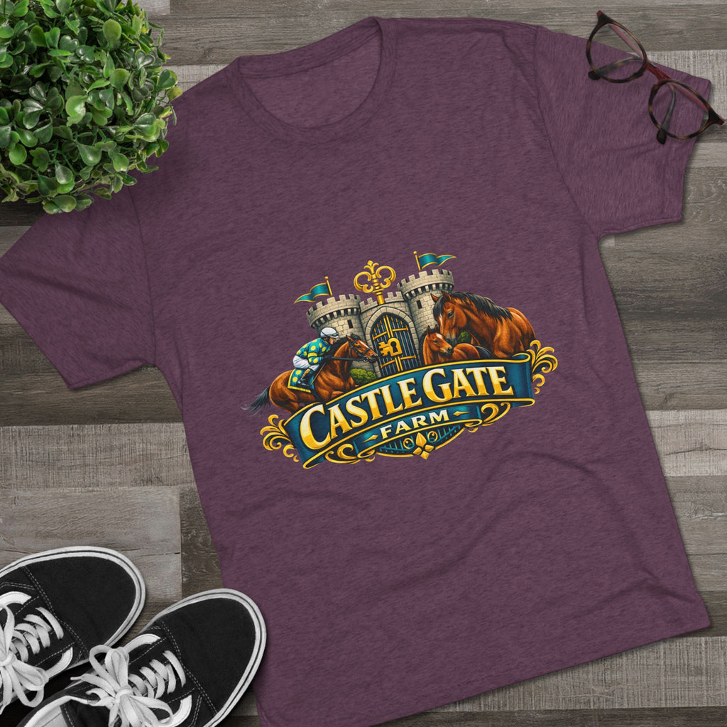 Castle Gate Farm T-Shirt – Retro Crest Logo Tee for Farm Lovers