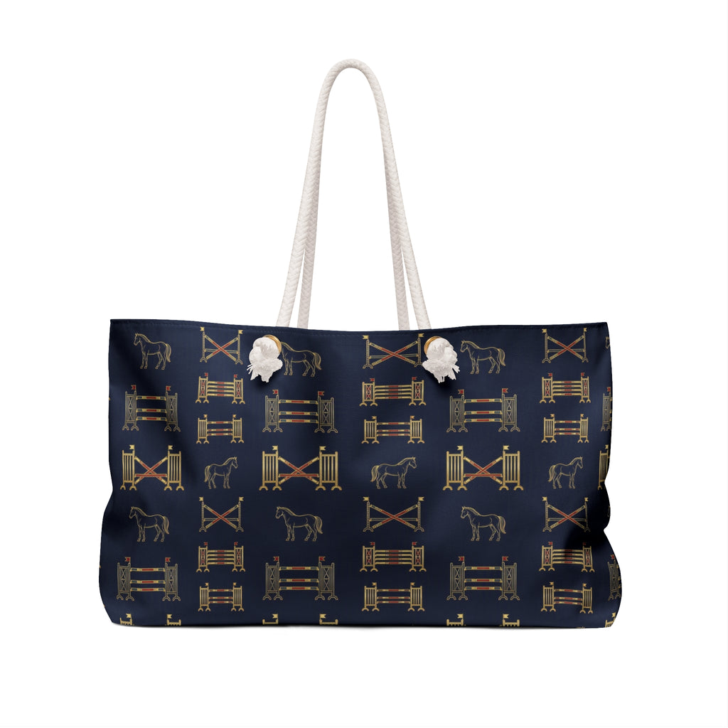 Equestrian Pattern Weekender Bag