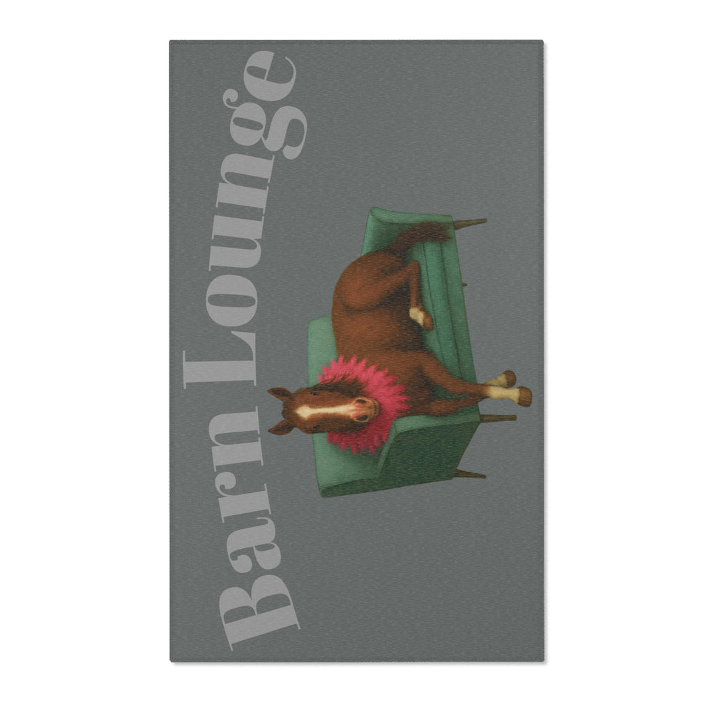 BARN Lounge Area Rug — Diva Horse on Sofa Decorative Accent Rug