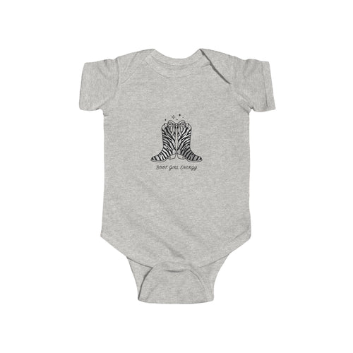 Baby Bodysuit — Cute Zebra Boots Illustration (Infant Onesie)