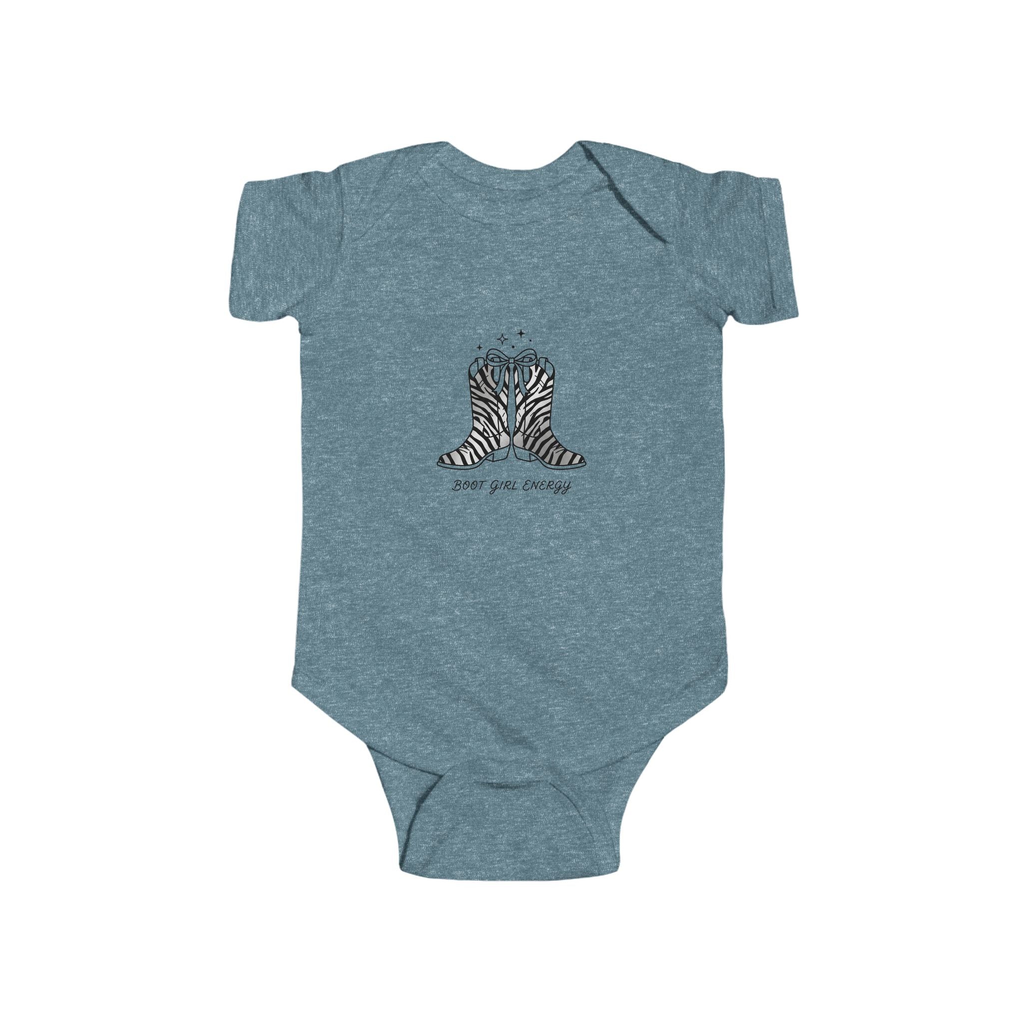 Baby Bodysuit — Cute Zebra Boots Illustration (Infant Onesie)