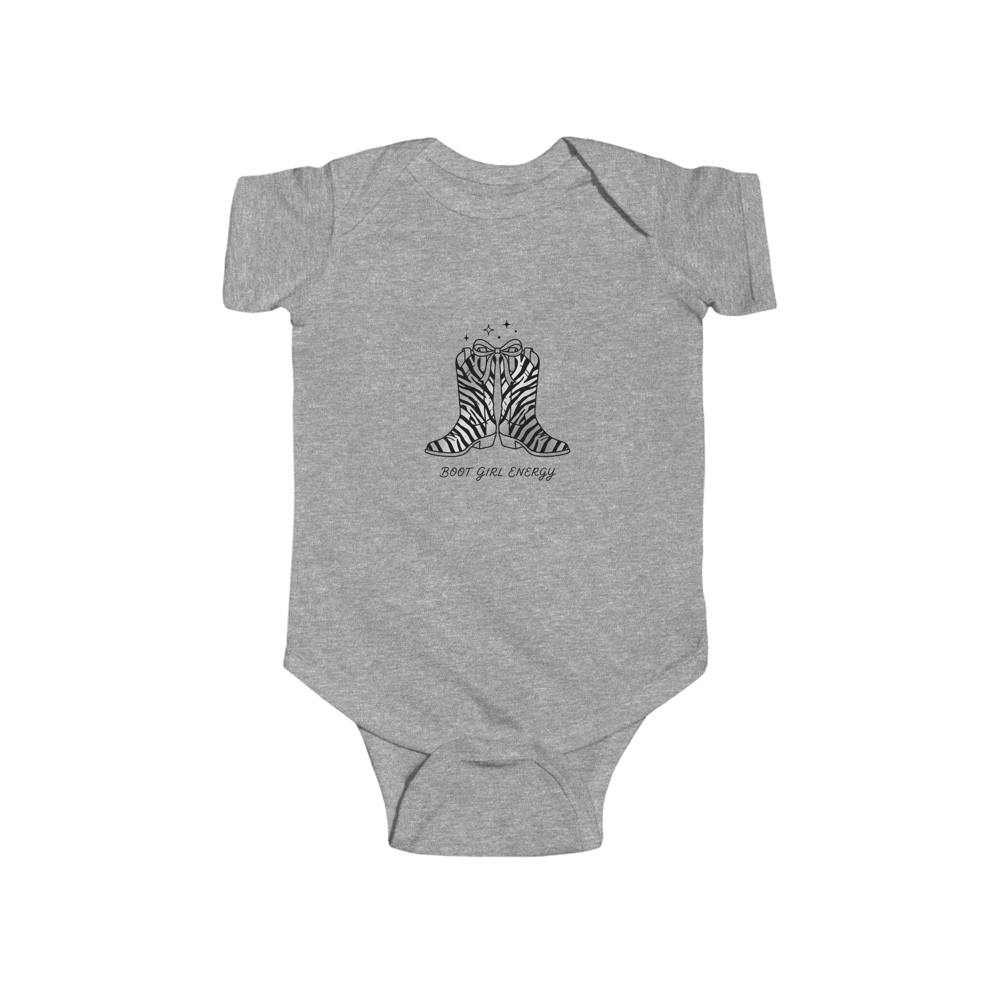 Baby Bodysuit — Cute Zebra Boots Illustration (Infant Onesie)