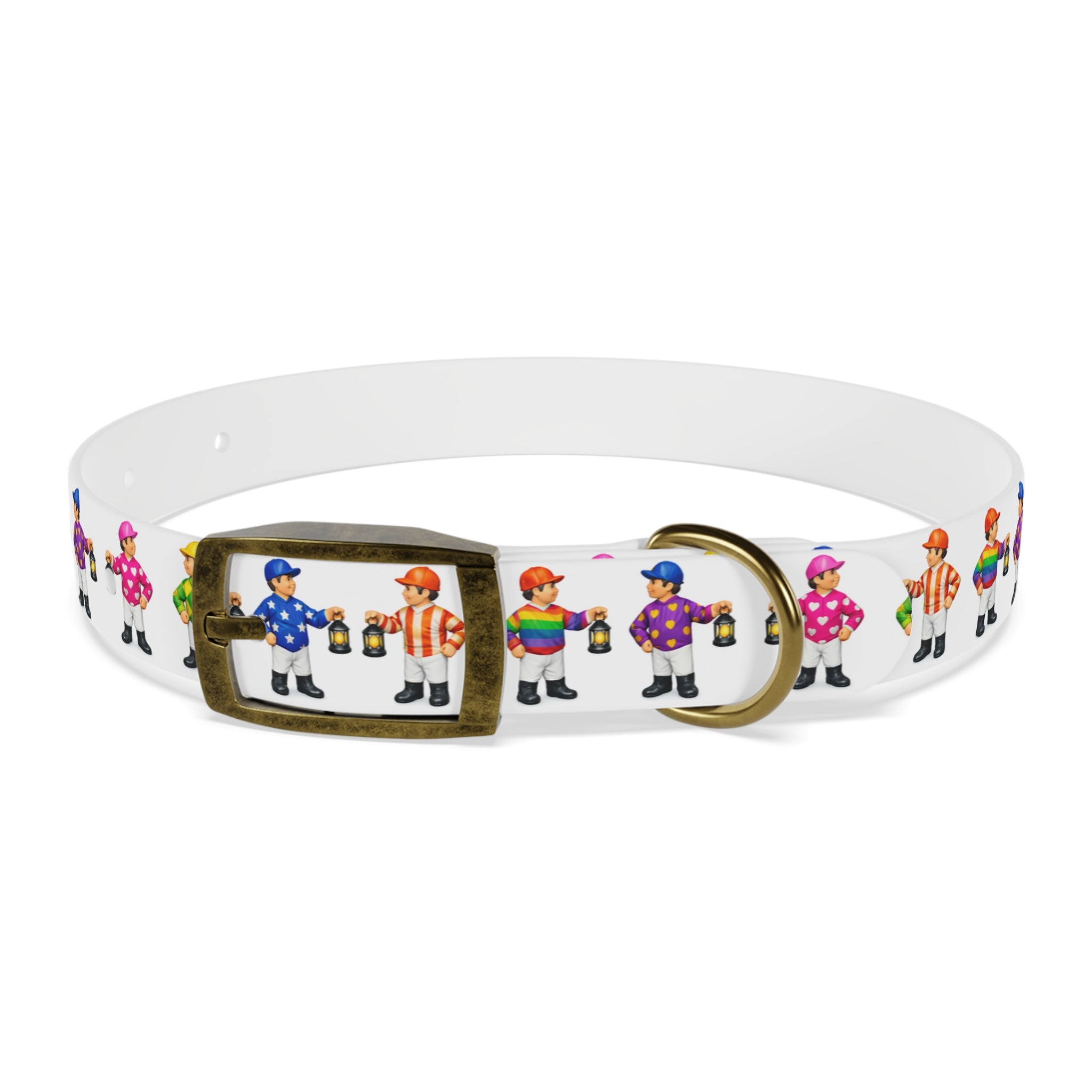 Comical lawn jockey waterproof dog collar