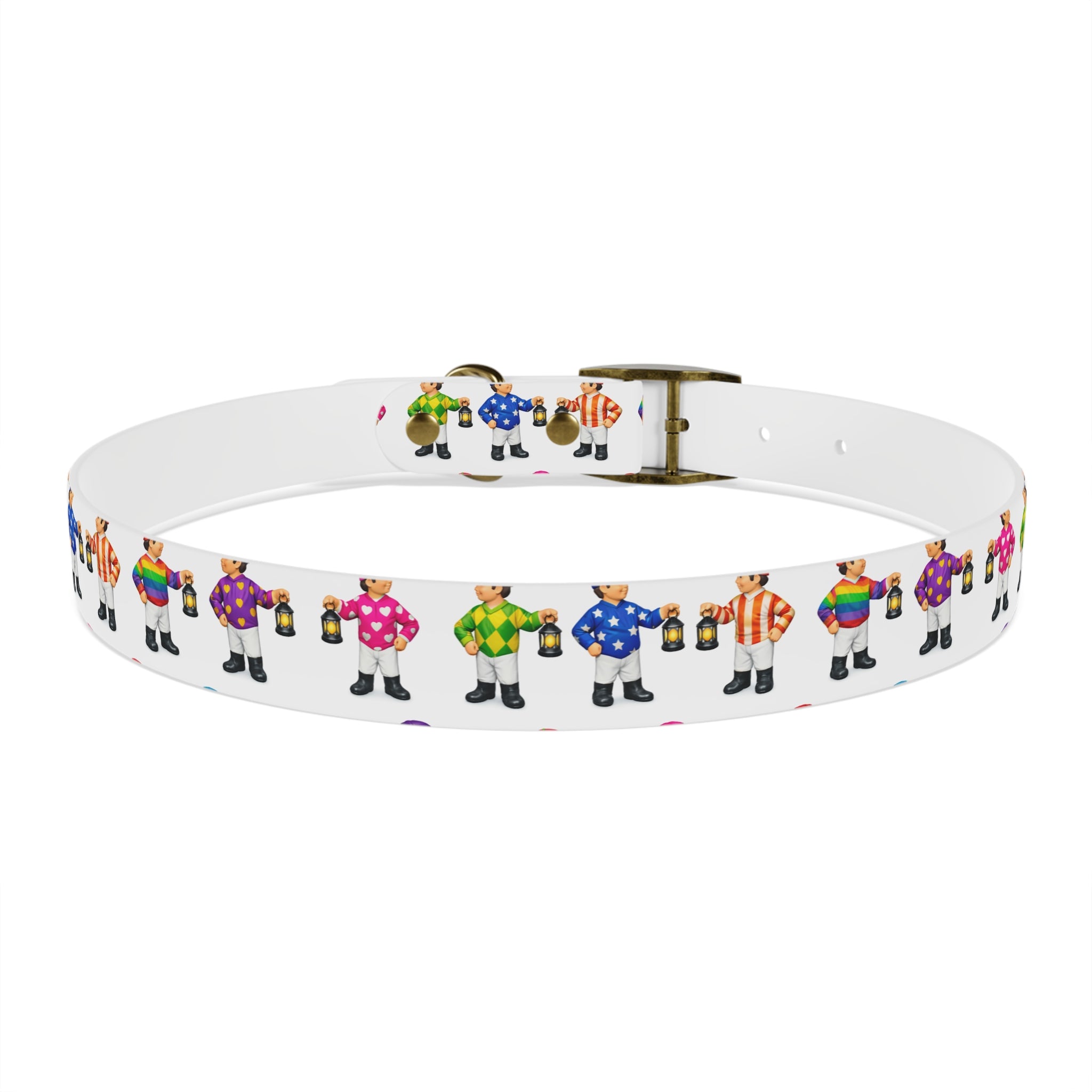 Comical lawn jockey waterproof dog collar