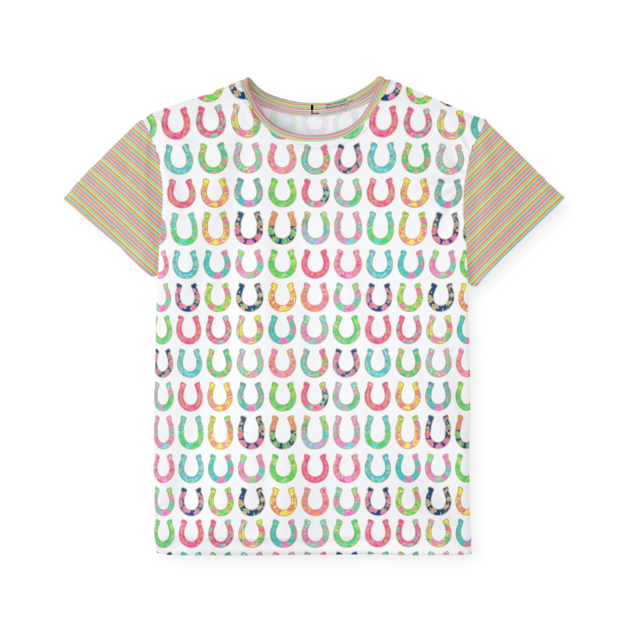 Kids Jersey — Colorful Horseshoe All-Over Print Sports Tee