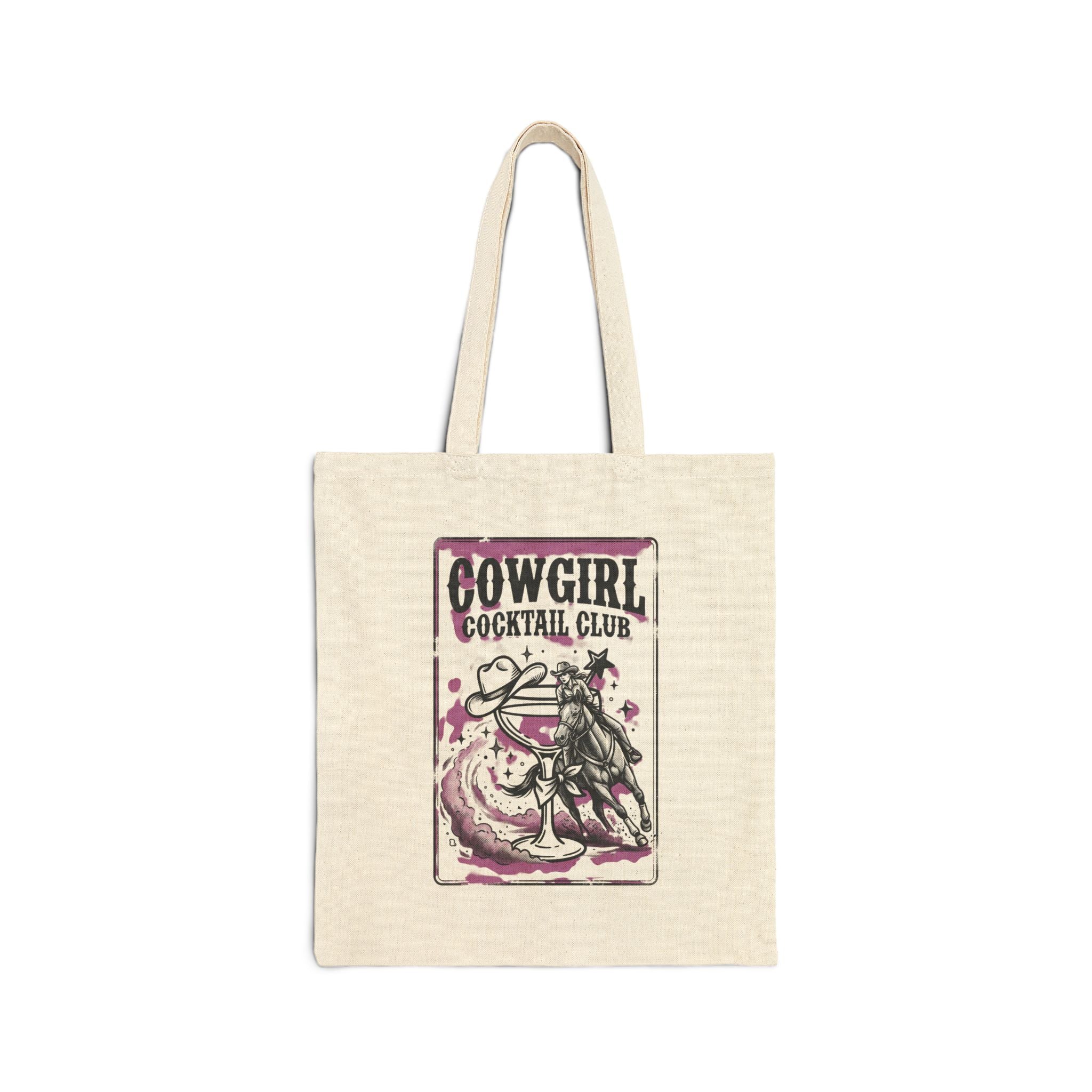 Cowgirl Cocktail Club Tote | Country Aesthetic, Western Canvas Tote