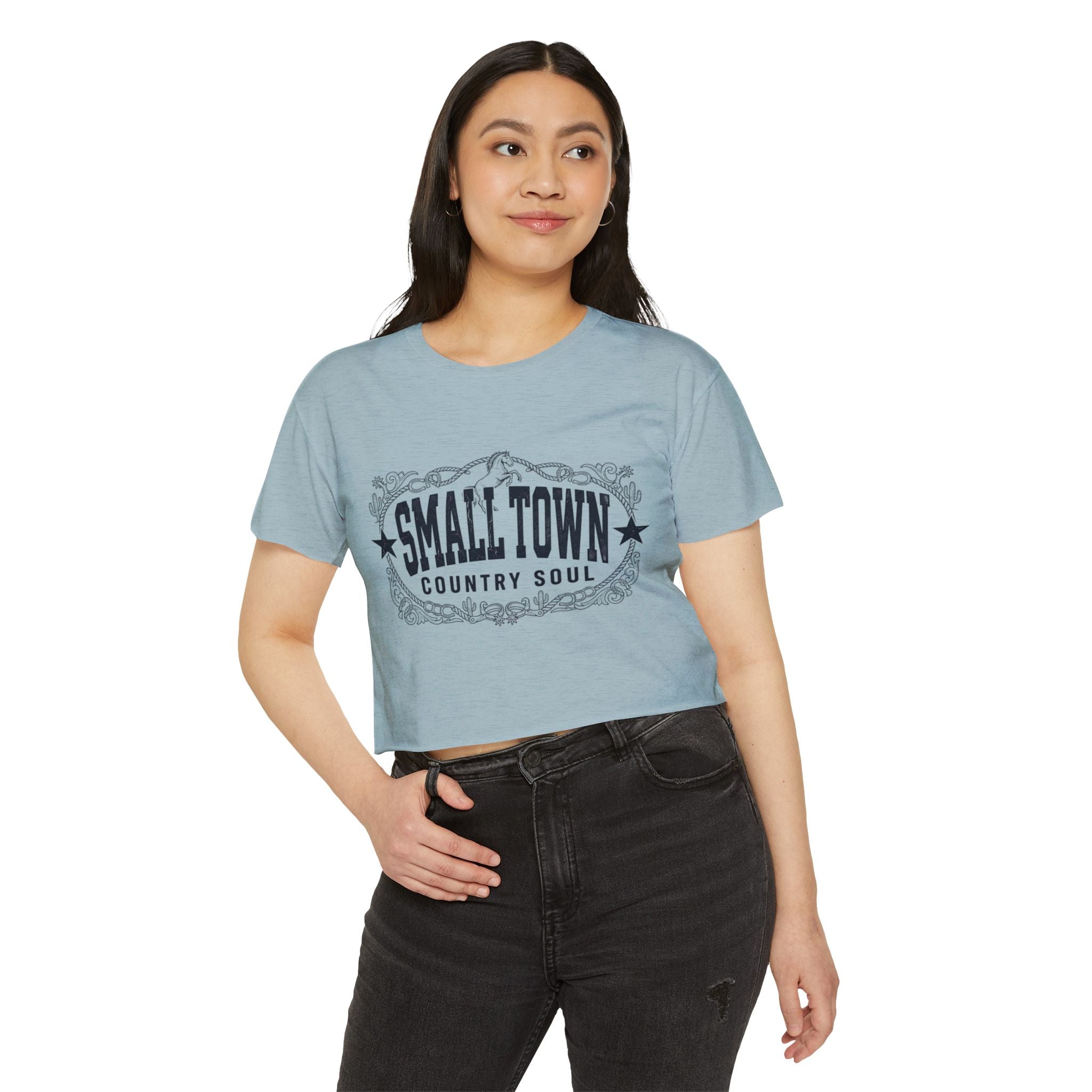 Small Town Country Soul Crop Top — Women’s Festival Graphic Tee