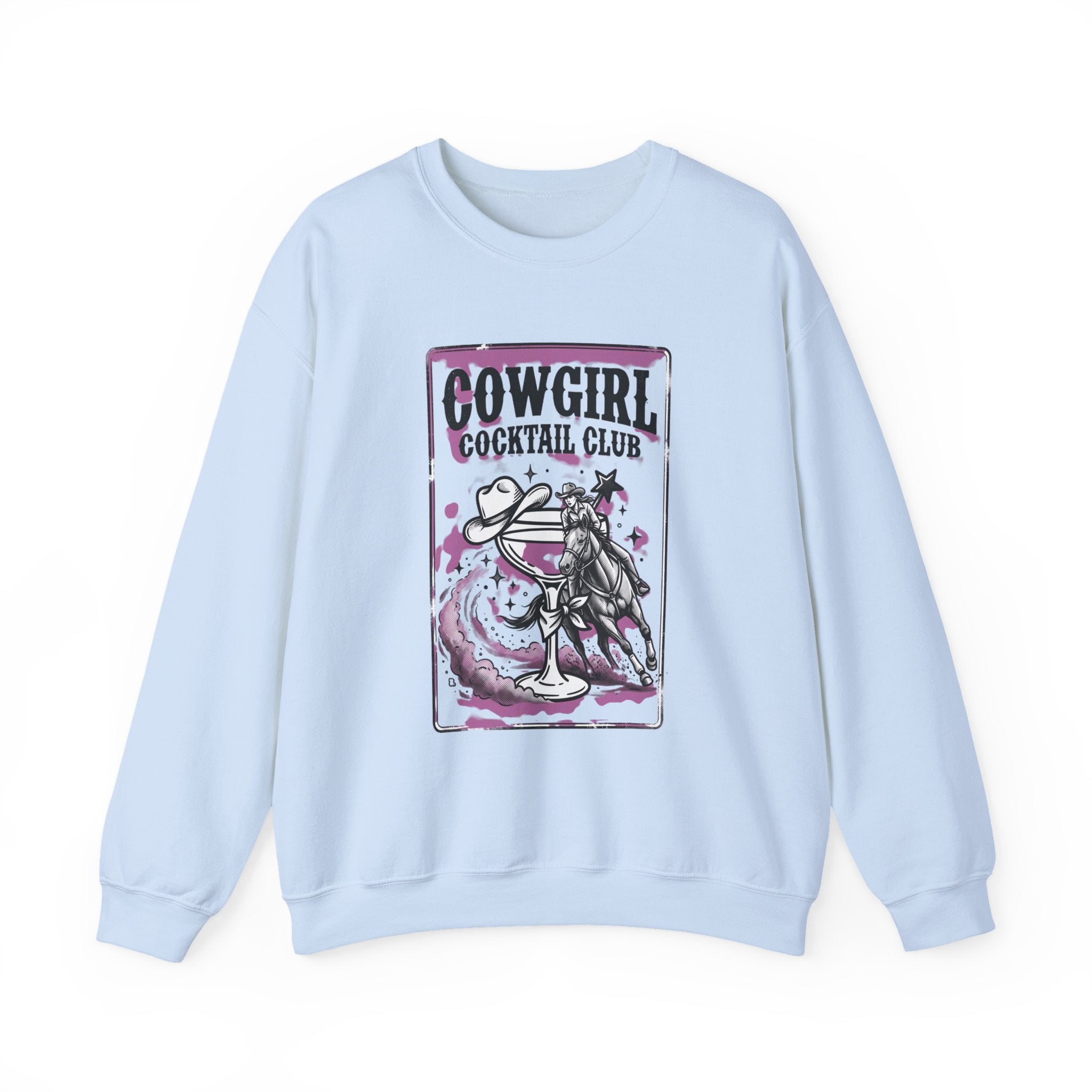 Cowgirl Cocktail Club Crewneck | Country Aesthetic, Western Graphic