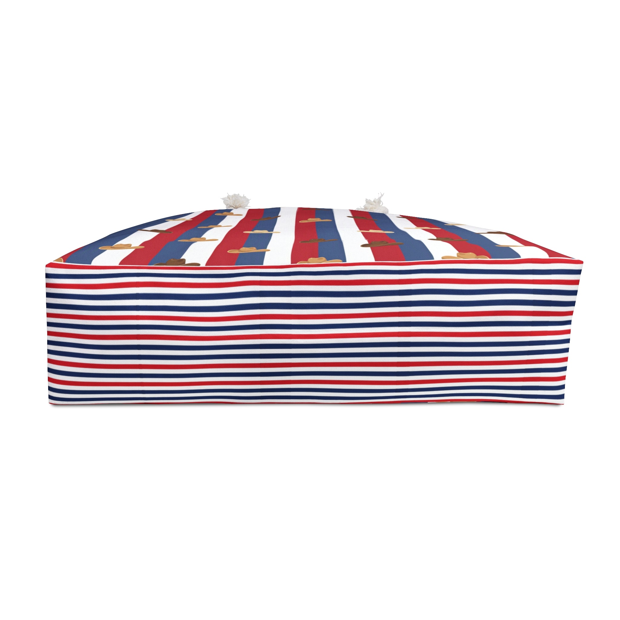 Patriotic Cowboy Hat Striped Weekender Bag — Red White Blue Travel Tote