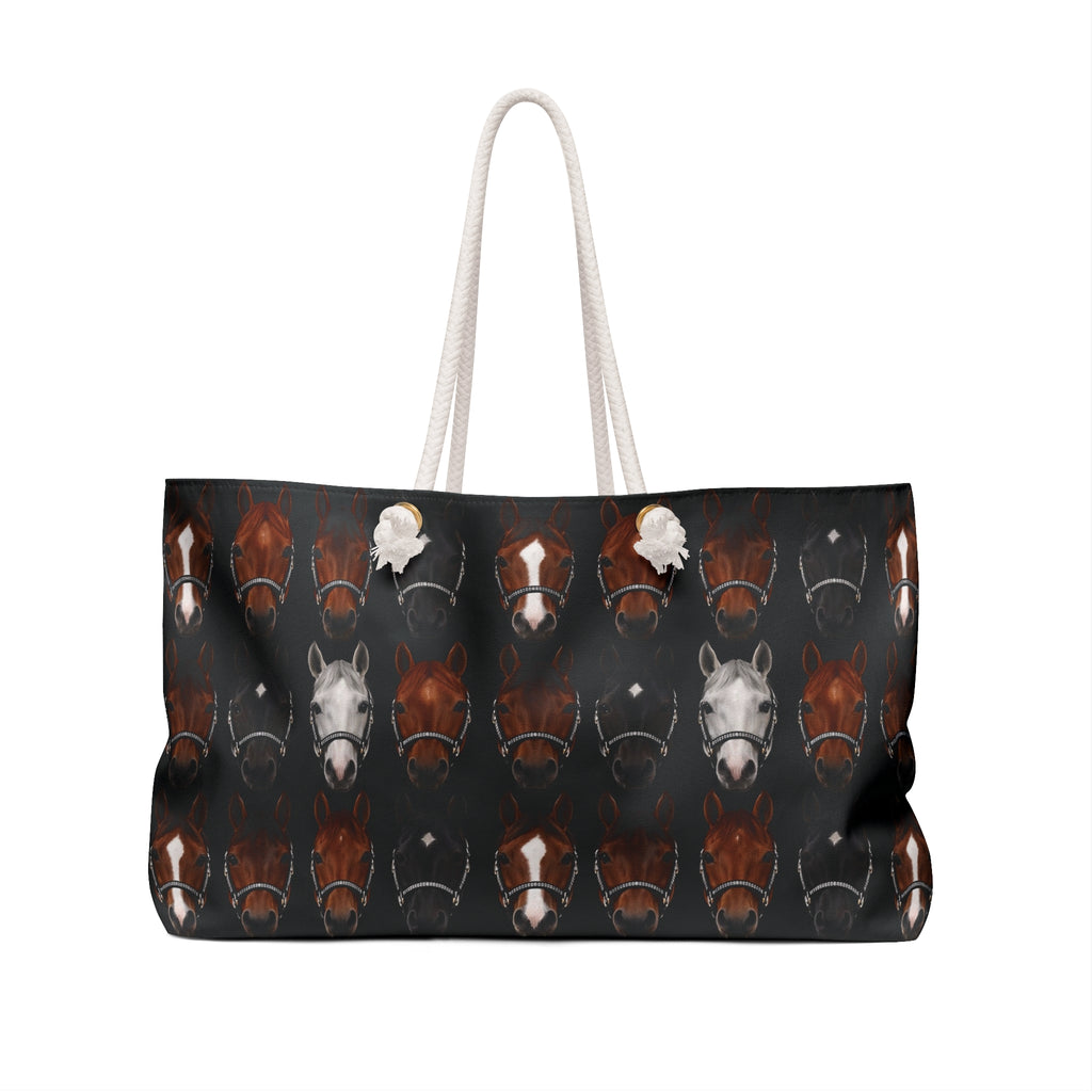 Equestrian Horse Pattern Weekender Bag