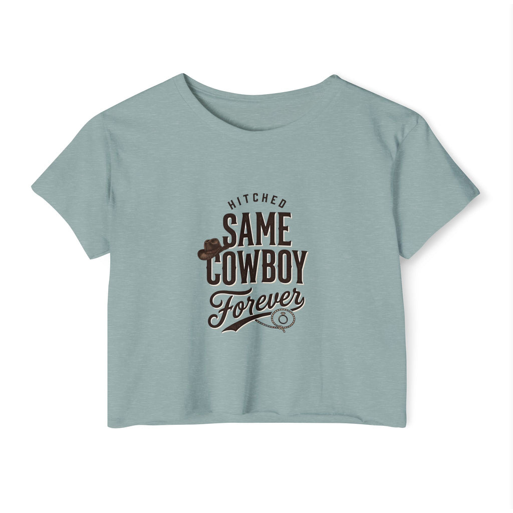 Same Cowboy Forever Crop Top — Women's Western Festival Tee