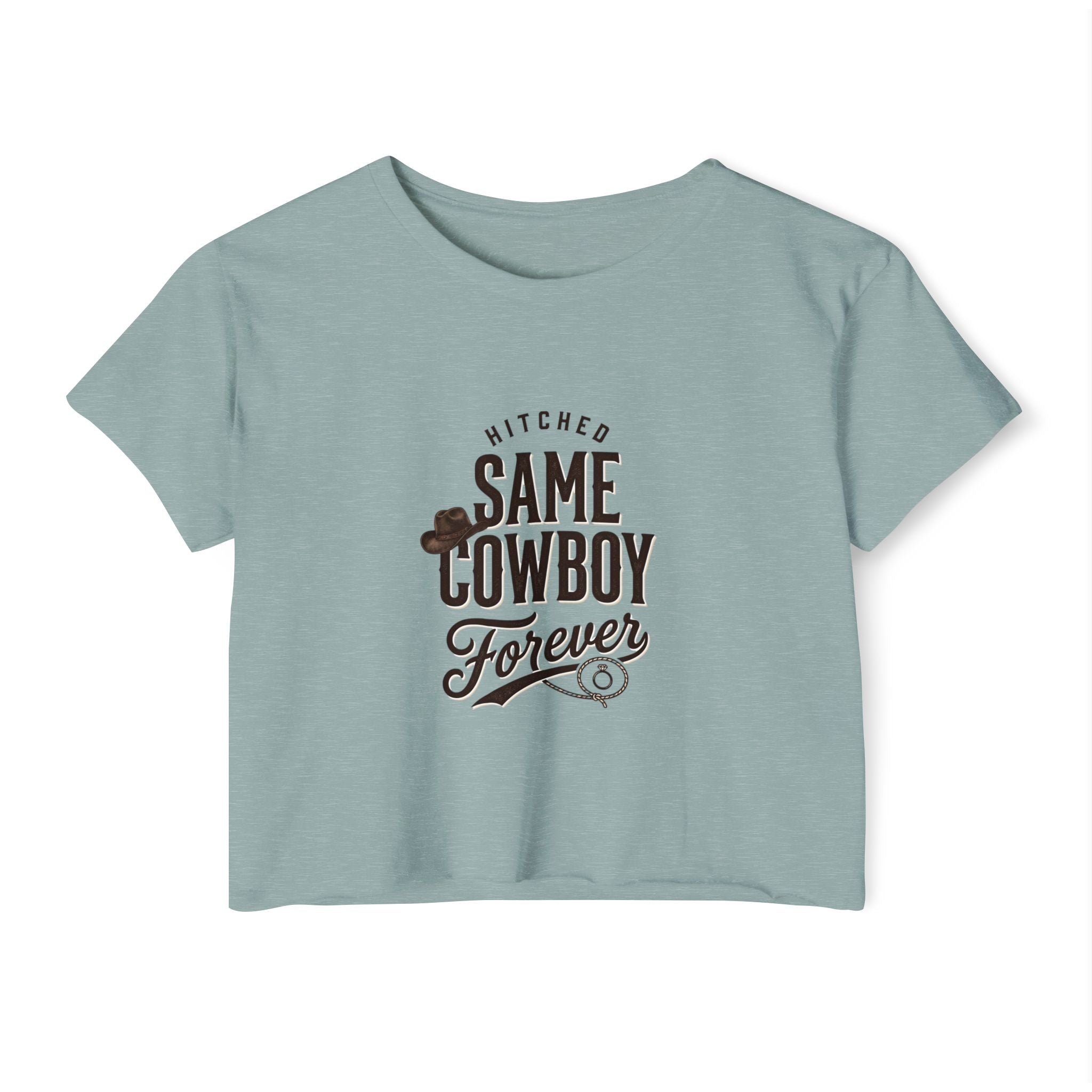 Same Cowboy Forever Crop Top — Women's Western Festival Tee
