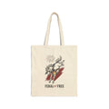 Feral but Free tote, Canvas Tote Bag | quirky mental exhaustion slogan