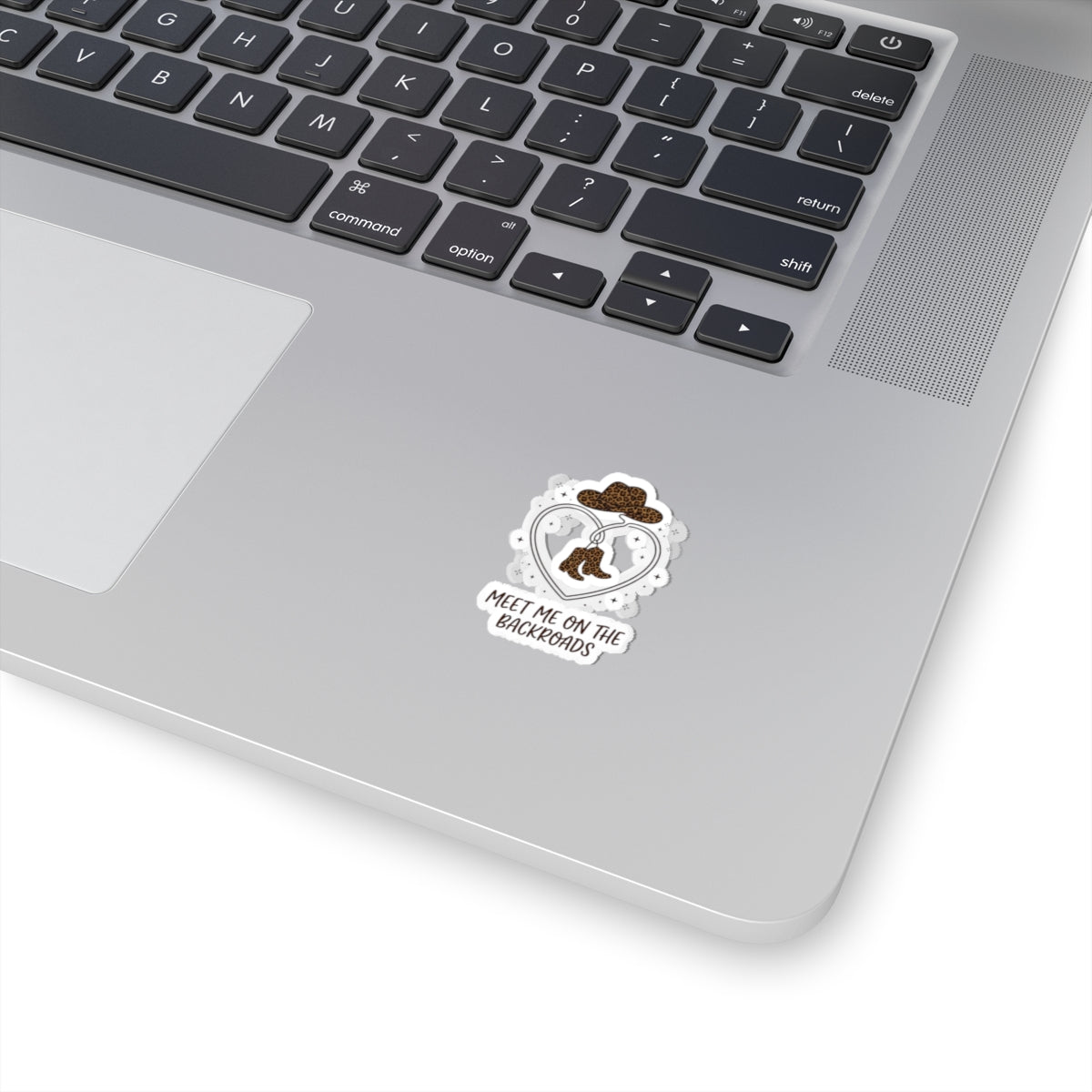 Meet Me on the Backroads Kiss-Cut Sticker | Country Aesthetic leopard cowgirl