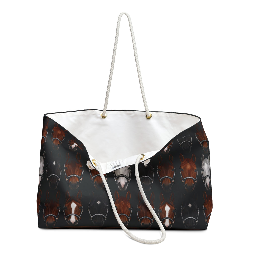 Equestrian Horse Pattern Weekender Bag