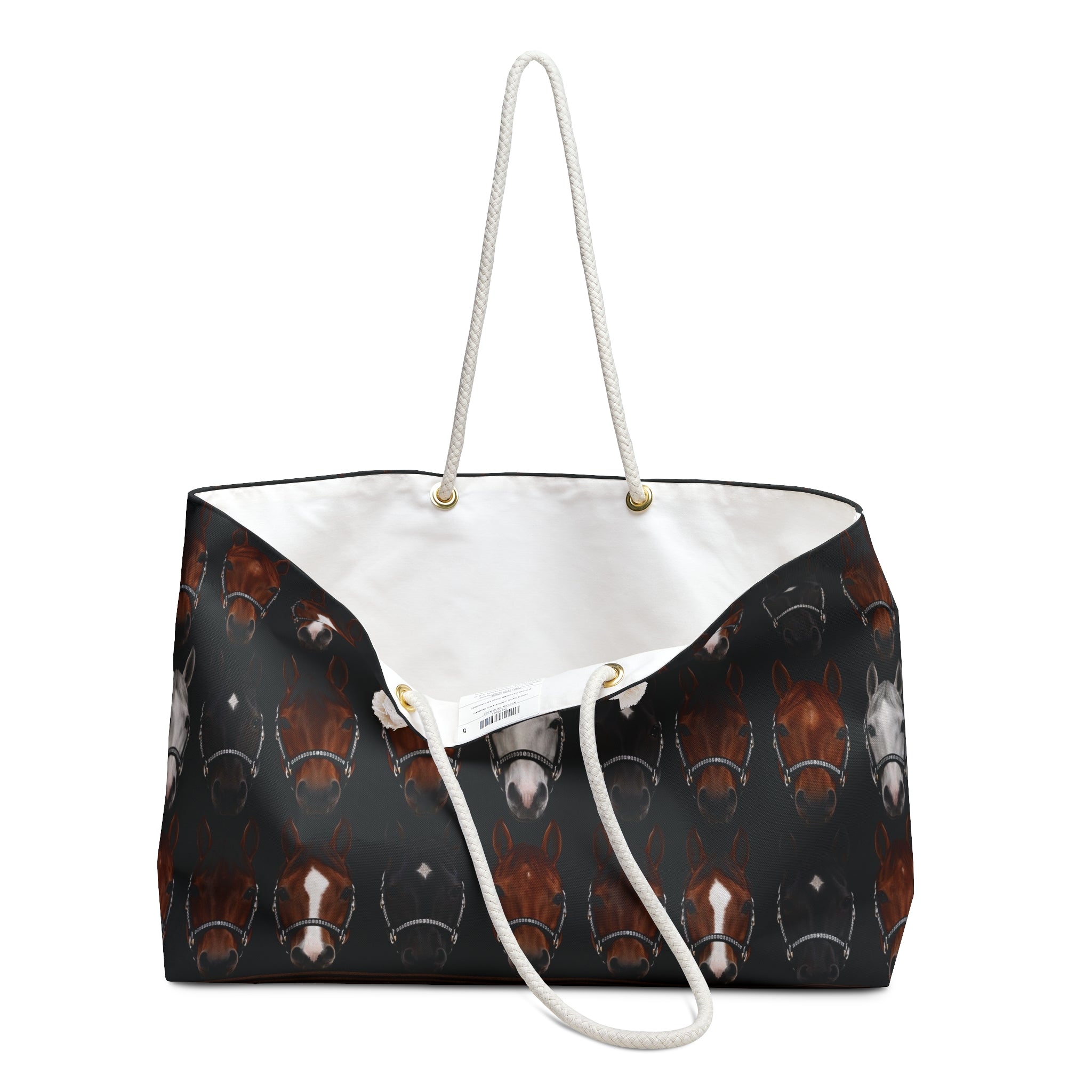 Equestrian Horse Pattern Weekender Bag