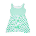 Mint Green jockey silks Print Skater Dress