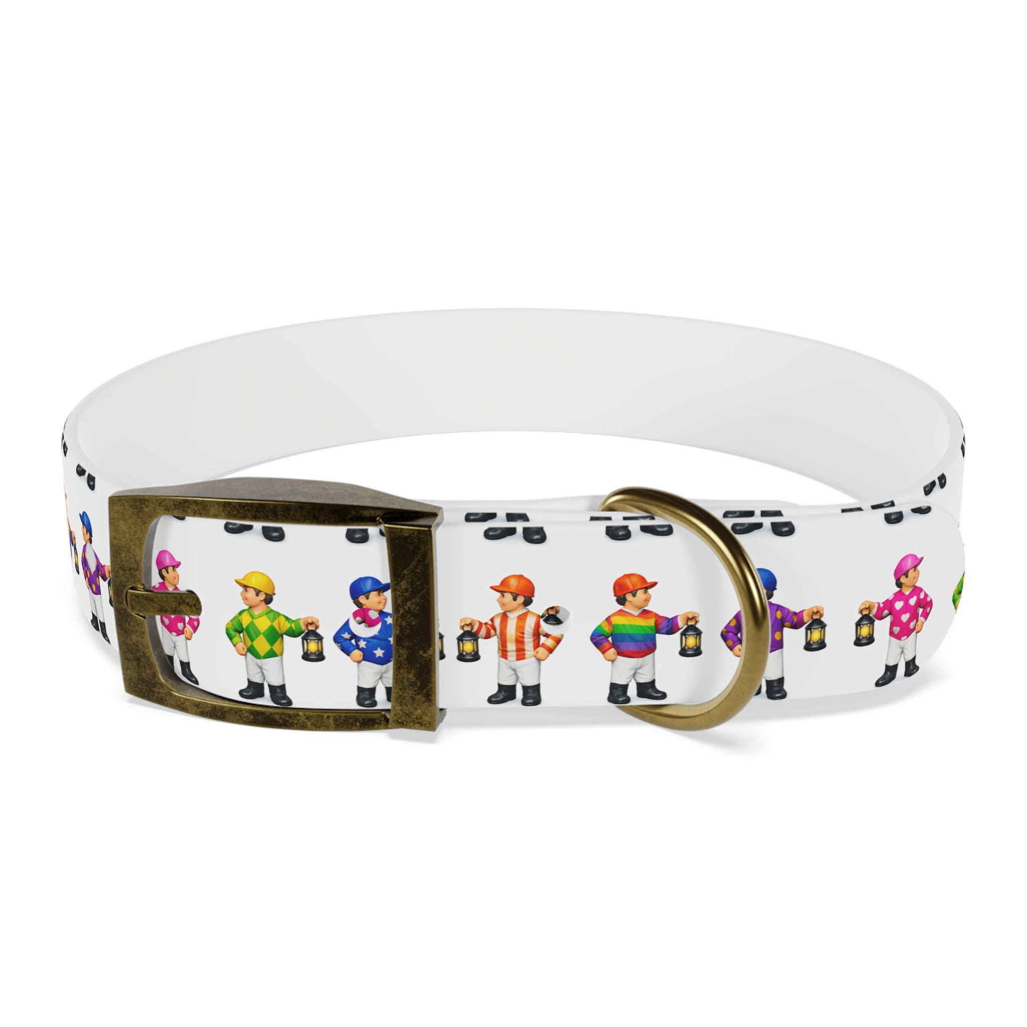 Comical lawn jockey waterproof dog collar