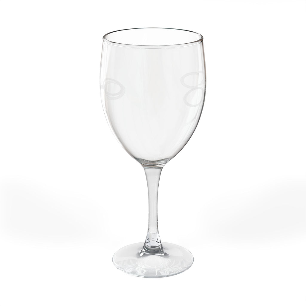 Engraved 10.5oz Wine Glass — Snaffle Horse Bit Design