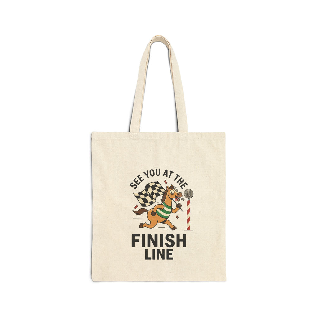 See You at the Finish Line Tote | Racing Meme, Silly Horse Race Bag