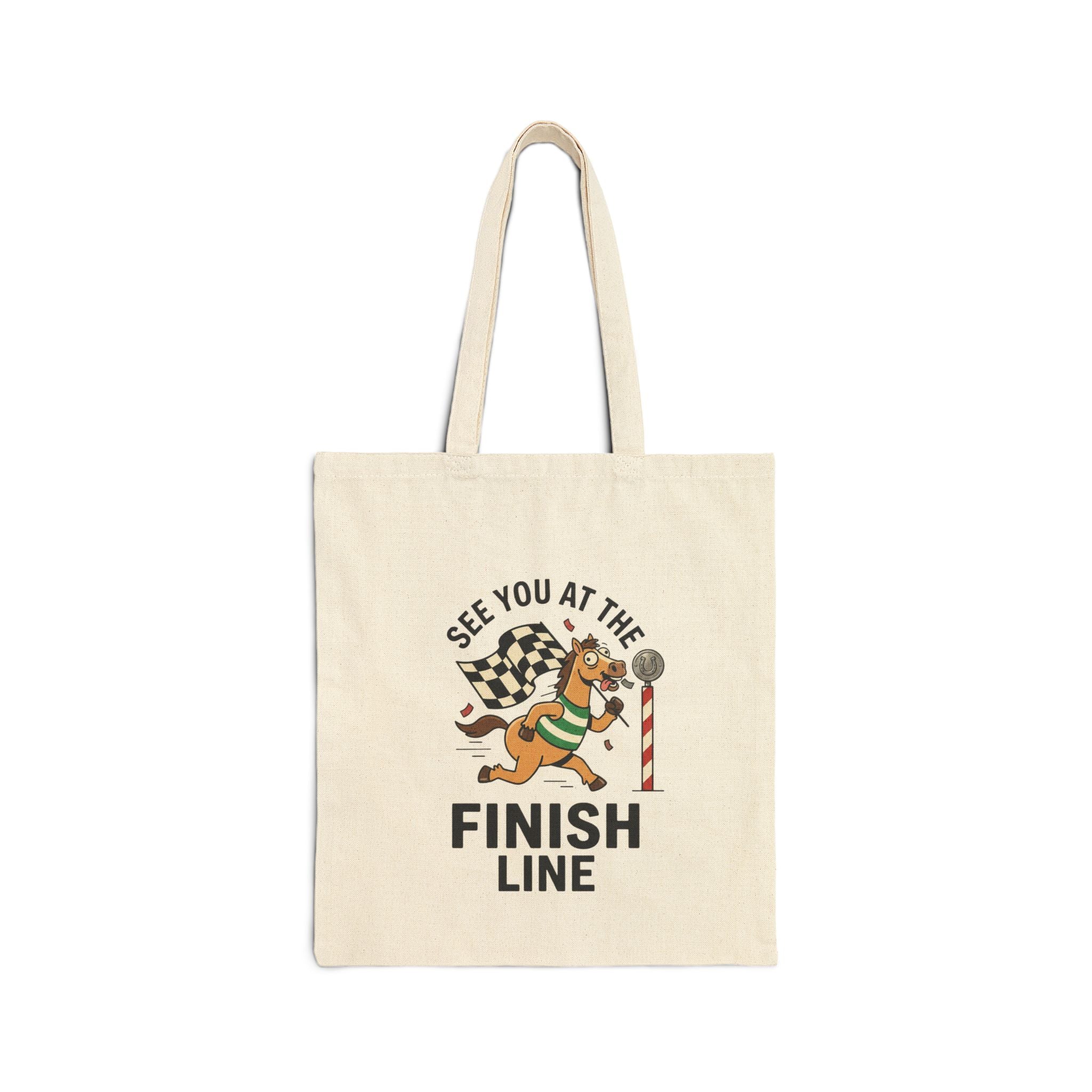 See You at the Finish Line Tote | Racing Meme, Silly Horse Race Bag