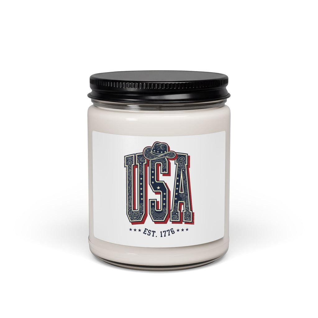 Vintage Americana USA Candle, 9oz | 4th of July Patriotic Stars & Stripes