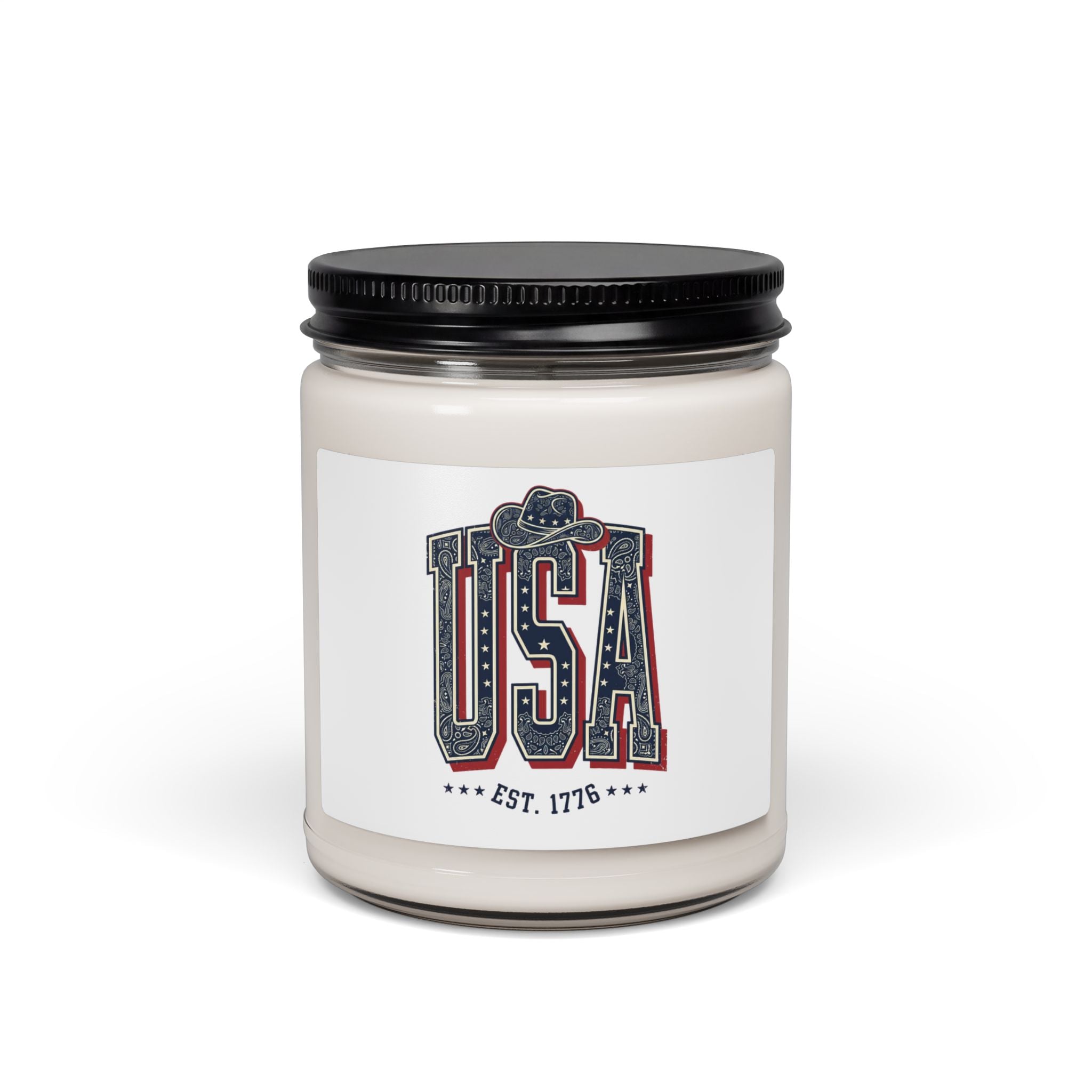 Vintage Americana USA Candle, 9oz | 4th of July Patriotic Stars & Stripes