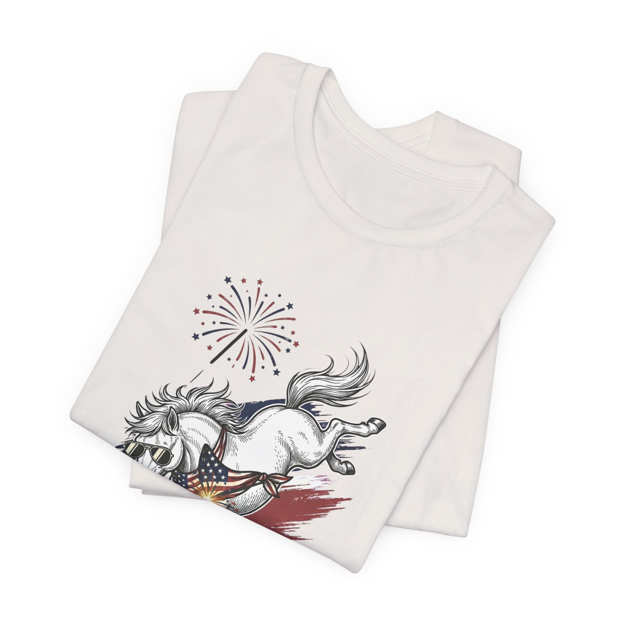 Feral but Free horse illustration Tee | edgy ironic mental health humor