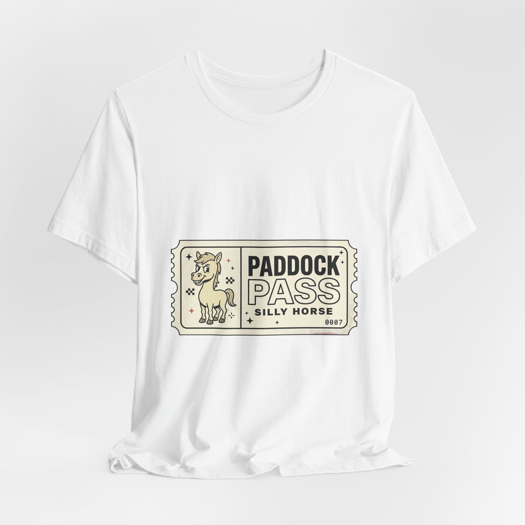 Paddock Pass Silly Horse T-Shirt | Racing Meme, Track Day Crew