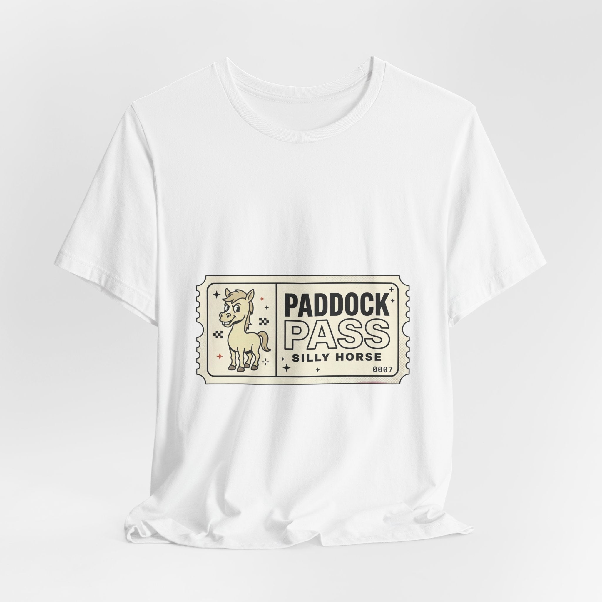 Paddock Pass Silly Horse T-Shirt | Racing Meme, Track Day Crew