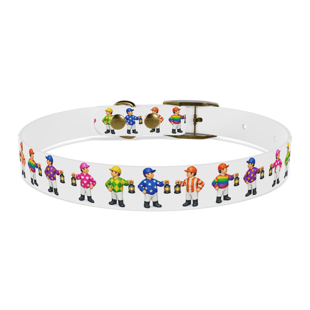 Comical lawn jockey waterproof dog collar