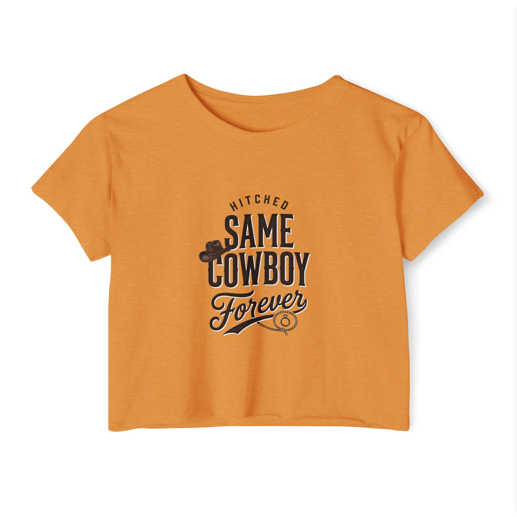 Same Cowboy Forever Crop Top — Women's Western Festival Tee