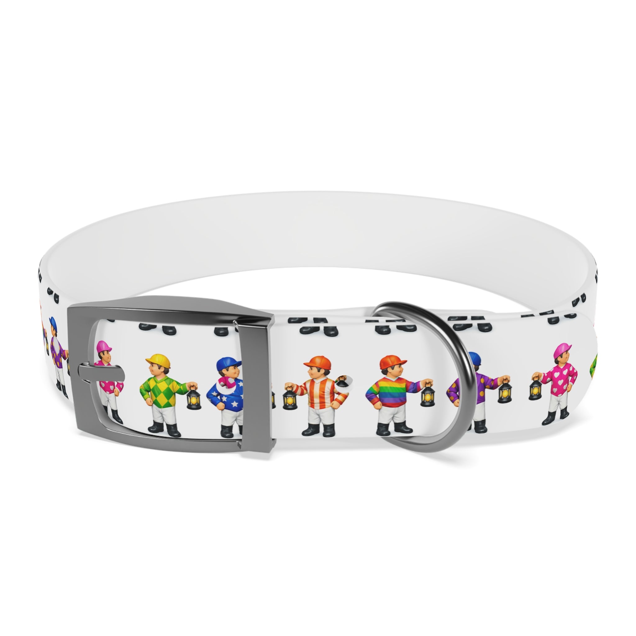Comical lawn jockey waterproof dog collar