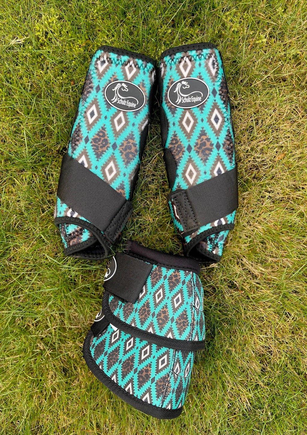 Teal Aztec Leopard AirFlow Sports Boots- 2 Pack