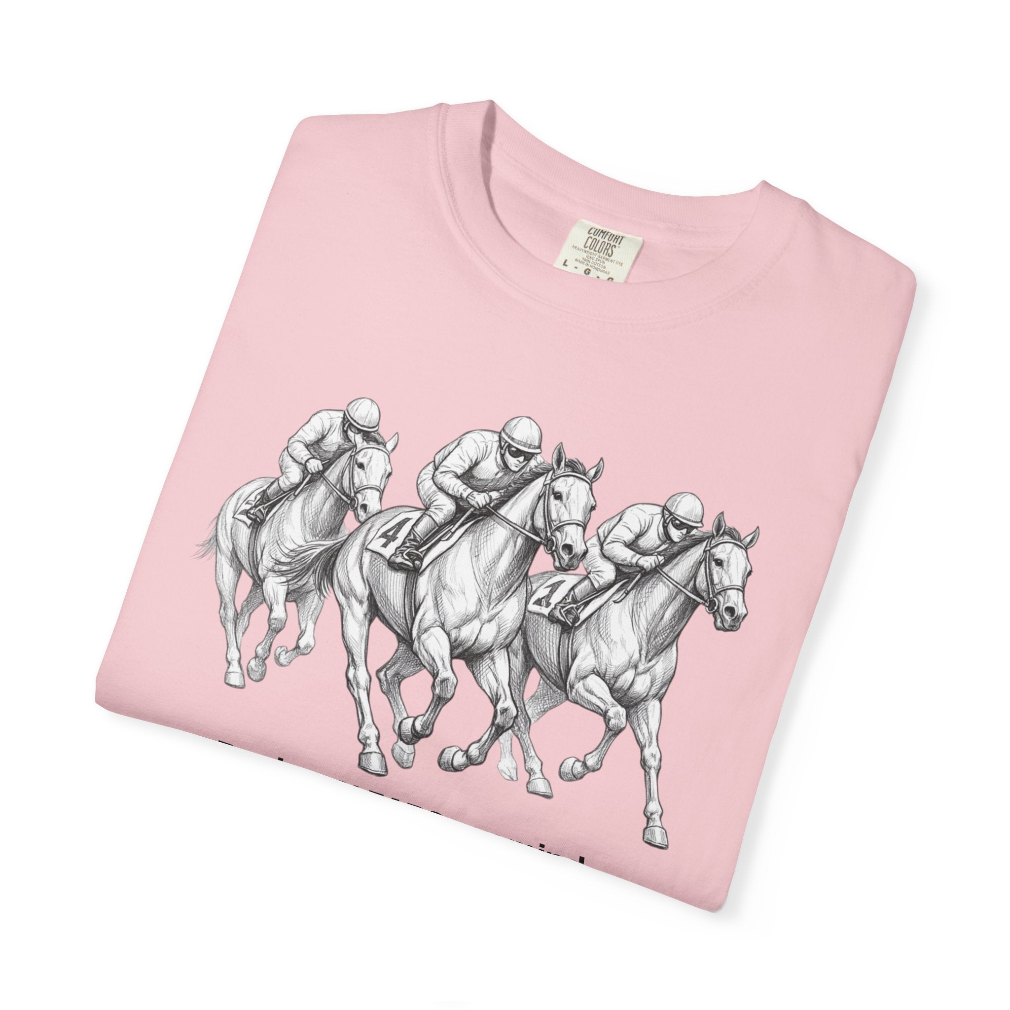 Horse Racing T-Shirt — "Racing CLEARS my mind faster than therapy" Graphic Tee