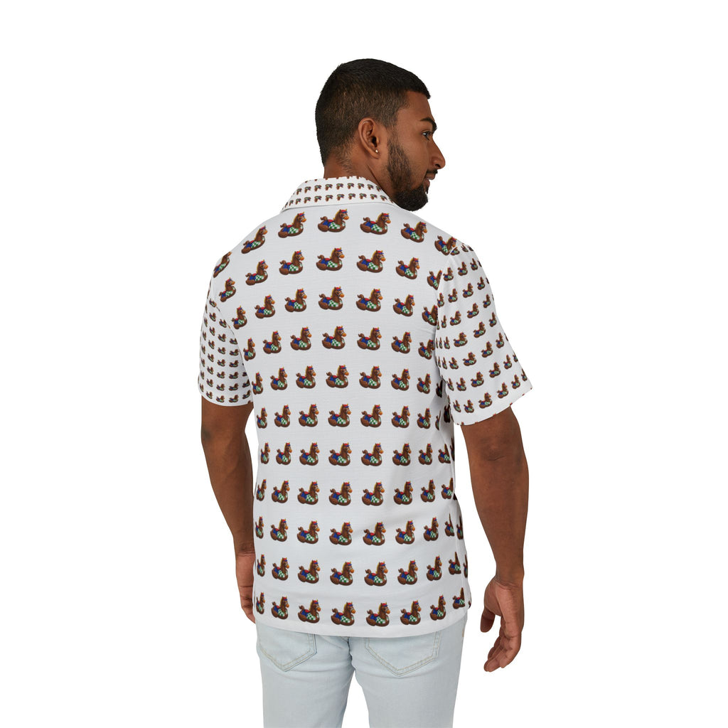 Men's Horse Rubber Duck AOP Hawaiian Camp Shirt