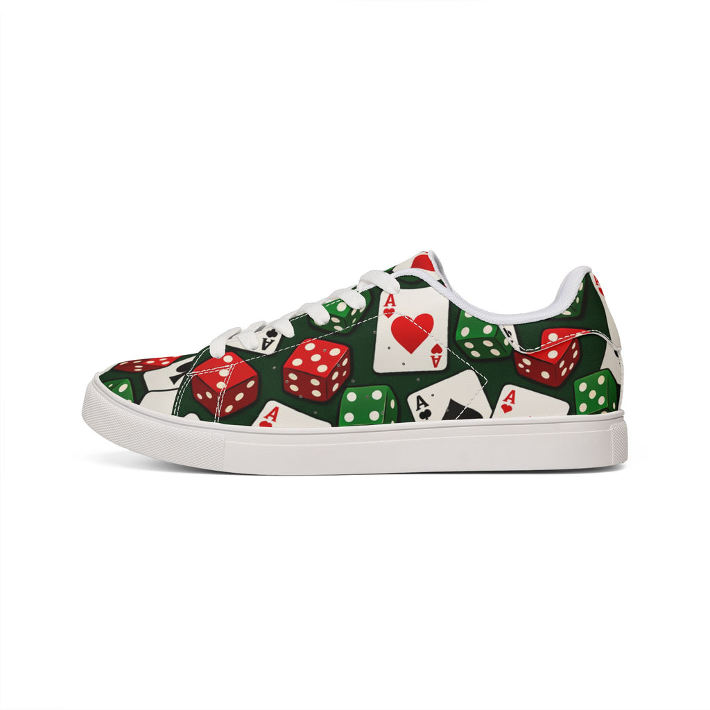 Low Top Sneakers — Casino Cards and Dice Pattern